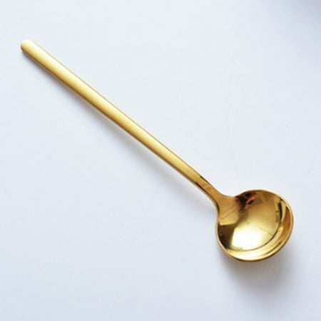 

Stainless Steel Coffee Spoon Round Tea Spoons Ice Cream Fruit Dessert Spoon Creative Frosted Dessert Stirring Small