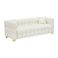 thumbnail image 6 of BUIORD 3-Seater Sofa Couch, 80" Upholstered Sofa with Gold Legs, Moden Pet Friendly Arms Couch for Living Room Bedroom, Beige, 6 of 7