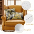 thumbnail image 6 of Summer Gnome Lemon Outdoor Pillow Covers Pack of 2 Country Farm Yellow Lemon Tree Leaf Black Plaid Waterproof Throw Pillow Covers Decorative Cushion Cases for Patio Garden Tent Balcony 20x12 inch, 6 of 9