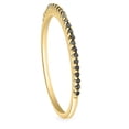 thumbnail image 2 of Pompeii Black Diamond Thin Wedding Ring Yellow Gold Stackable Anniversary Band, 2 of 3
