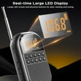 thumbnail image 6 of LANFENG AM FM Portable Radio with Bluetooth Speaker AM FM Pocket Radio Mini Digital Tuning Walkman Rechargeable Support TF Card LED Display Sleep Timer Earphone Jack for Walking Jogging (Black), 6 of 9