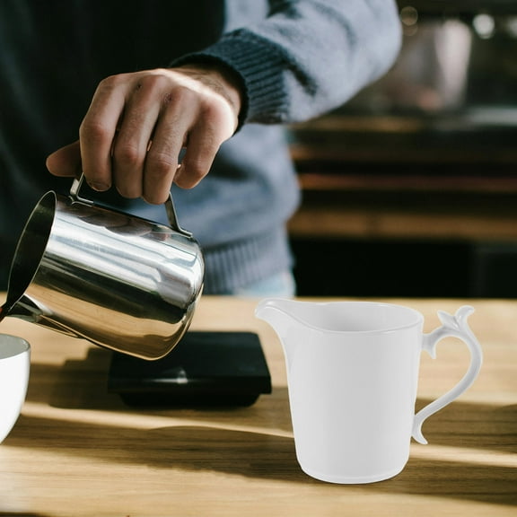 Hemobllo Beverage Container Ceramic Pitcher White 1Pcs