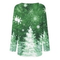 thumbnail image 5 of YUGYXL Womens Long Tunics Tops to Wear with Leggings Long Sleeve Blouses Shirts Green XXL, 5 of 5