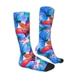 thumbnail image 3 of Easygdp Bright Flowers Soccer Socks Sport Knee High Socks Calf Compression Athletic Socks for Men and Women, 3 of 9