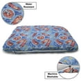 thumbnail image 3 of Cartoon Pet Bed, Style Otters with Ornamental Seaweed and Corals in Blue Water, Chew Resistant Pad for Dogs and Cats Cushion with Removable Cover, 24" x 39", Multicolor, by Ambesonne, 3 of 4
