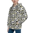 thumbnail image 2 of Kdxio Panda With Crown And Stars Pattern Boys Athletic Unisex Boys Girls Hoodie with Pocket Sweatshirts-Large, 2 of 6