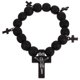 thumbnail image 1 of Pulsera cruzada Cuentas de madera Pulsera elástica con cuentas Joyería de mano cruzada Pulsera de joyería de muñeca, 1 of 5