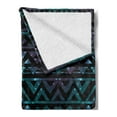 thumbnail image 2 of Grunge Soft Flannel Fleece Blanket, Hand Drawn Space and Cosmos Themed Arrow and Triangle Pattern Vintage Aztec Motifs, Cozy Plush for Indoor and Outdoor Use, 60" x 80", Multicolor, by Ambesonne, 2 of 5