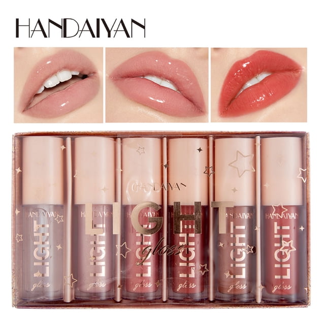 Fiudx Set Up Brillo Labial, Labial Hidratante En Acabado Espejo, Brillo Vítreo En Larga Duración, Bálsamo Hidratante para Labios, Maquillaje Diario, Regalo de Moda Femenina, Hermosos Empaques Incluid