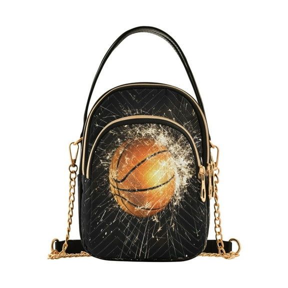 ALAZA Chain Crossbody Bags for Women Basketball Shoulder Handbag Phone Purse