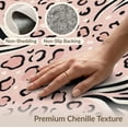 thumbnail image 6 of ODIKA Pink Cheetah Print Spotted Center Striped Perimeter Zebra Tiger for Home Office, Gaming Room, Under Desk, Non-Slip Chair-Friendly, 6 of 7