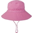 thumbnail image 4 of LinYooLi Wide Brim Bucket Hat for Kids Spring Summer Outdoor Sun Protection Headwear Baby Boy Windproof Rope Fisherman Hat, 4 of 8