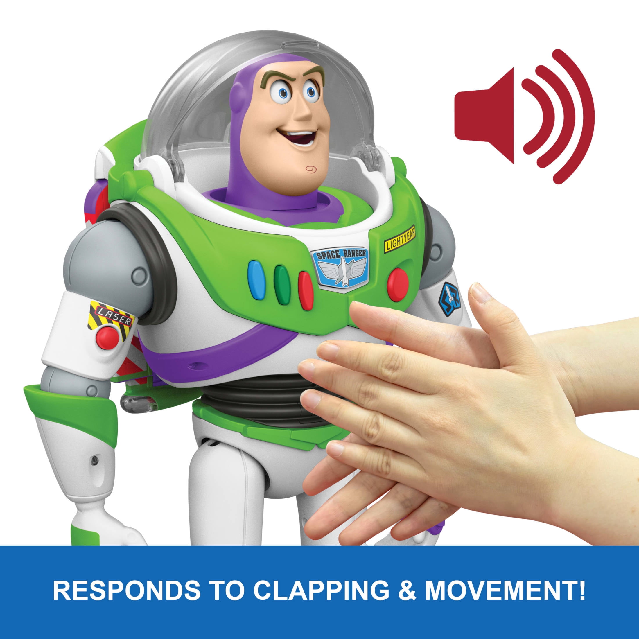 Disney and Pixar Toy Story 5 Ultimate Action Buzz Lightyear Figure with Animated Mode 12 Inch