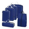 thumbnail image 4 of 6 cubos de embalaje para maletas, bolsas organizadoras de equipaje de viaje, de malla impermeables. azul, 4 of 9