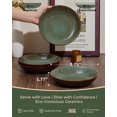 thumbnail image 2 of Juego de vajilla Pokini de 16 piezas con doble cuenco Service 4, color verde salvia, 2 of 7