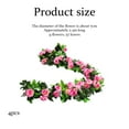 thumbnail image 2 of Paquete de 4 (230 cm) flores artificiales de vid de rosas, plantas de vid de flores falsas para bodas, hogar, fiesta, jardín, artesanía, decoración artística, 2 of 5