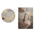 thumbnail image 3 of 28x40 inch Double-Sided Garden Flags Banners Vibrant Outdoor Decor for House Patio Outdoor Oil Painting Of Giraffe, 3 of 6