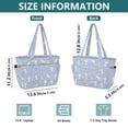 thumbnail image 4 of FORMRS Tote Bag for Women Quilted Large Capacity Travel Work Carry On Shoulder Handbag, Blue Cartoon Rabbit Pattern, 4 of 7