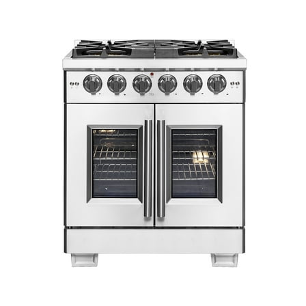 FORNO Capriasca 30" Freestanding French Door Gas Range