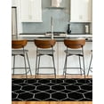 thumbnail image 4 of Unique Loom Trellis Frieze Collection Area Rug - Geometric (2' x 8' 8" Runner Black/Ivory), 4 of 7