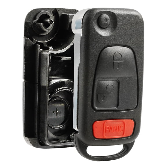 New Just the Case Keyless Entry Remote Key Fob Shell for Mercedes NCZMB1K Flip - 3 BTN 2 Track