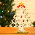 thumbnail image 3 of Adornos navideños, adornos navideños, regalos navideños, árbol de Navidad monolítico de madera, decoración de árbol de Navidad de escritorio, escena de bricolaje, exhibición de ventana, decoraciones d, 3 of 6