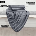 thumbnail image 2 of Juego de sábanas Utopia Bedding King de microfibra cepillada, color gris, 2 of 6