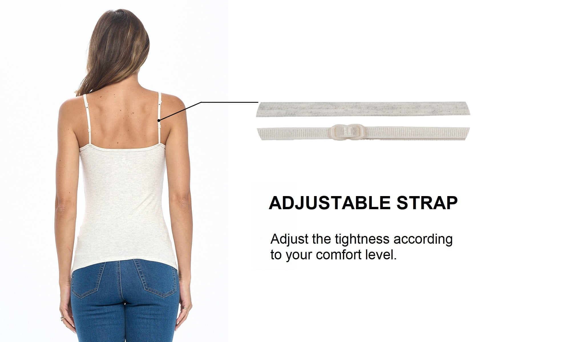 Womens Adjustable Strap camisole tank top - image 2