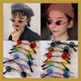 thumbnail image 2 of Ultra Small Frame Round Retro Sunglasses for Men and Women Mini Small Round Frame Table Mirror Glasses Hip-Hop Sunglasses, 2 of 6