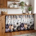 thumbnail image 2 of Halloween Pumpkins Cabinet Curtains 28"x51" Sink Skirt for Bathroom Kitchen, Fall Horror Scary Skull Eucalyptus Leaves Self Stick Adhesive Under Desk Covers Tall Laundry Cabinet Storage Organizer, 2 of 8