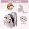 thumbnail image 6 of Vacuum Seal Backpack for Travel with Vacuum Compression, Air Seal Travel Backpack with Portable Air Pump Carry on Luggage Airline Approved for Women Men Large Vac Pack Airback Laptop Backpack Pink, 6 of 9