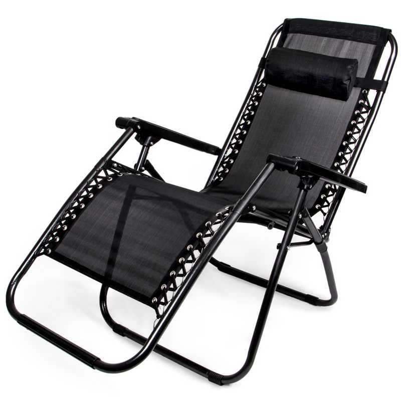 Brybelly Zero Gravity Folding Lounge Chair, Black - Walmart.com