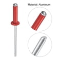 thumbnail image 4 of Unique Bargains 3,2 Mm x 13 Mm Rivets Aveugles à Tête Ronde Ouverte en Aluminium, Pack de 100 Rouge, 4 of 5
