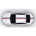 thumbnail image 3 of 6"x40"Wide French Flag Stripe Decal Sticker for Car Exterior Cosmetic, Hood, Front/Rear Bumpers, Side Fenders, 3 of 5