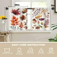 thumbnail image 4 of Fall Leaves Kitchen Tier Curtains for Windows, Autumn Leaves and Berries Valances Multilayer Polyester Window Treatments for Kitchen 2 Pack 26X24 Inches, 4 of 6