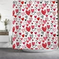thumbnail image 2 of Amarainy Valentine's Day Hearts Mother's Day Shower Curtain for Bathroom Decor Romantic Red Pink Black Printed Drawing Art Home Bath Bathtub Decorations 72"x72", 2 of 5