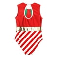 thumbnail image 6 of YiZYiF Kids Girls Christmas Santa Elf Gymnastics Ballet Dance Leotard Performance Bodysuit Athletic Unitard Red 14, 6 of 7