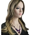 thumbnail image 2 of Premier Designs Purple Beaded Fringe Chain Necklace 28", 2 of 6