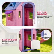 Redsmile Playhouse for Kids,Kids Playhouse with Basketball Ring Toss Play and DIY Stickers, Activity Center Game House for Indoor Outdoor,Gift for Girls Boys