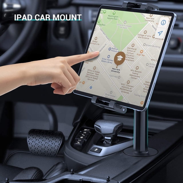 Support de Tablette pour Porte-Gobelet de Voiture, Support Universel pour Tablette et Téléphone Intelligent pour iPad Pro/Air/Mini, Kindle, Tablettes Nintendo Switch Téléphone Intelligent, Compatible avec Appareils de 4 Pouces à 11 Pouces