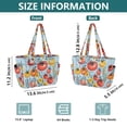 thumbnail image 4 of FORMRS Tote Bag for Women Quilted Large Capacity Travel Work Carry On Shoulder Handbag, Yellow Floral Tomatoes, 4 of 7