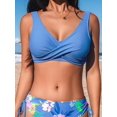 thumbnail image 4 of Women's Bikini Swimsuit Front Cross Lace Up Two Piece Bathing Suit, 4 of 7