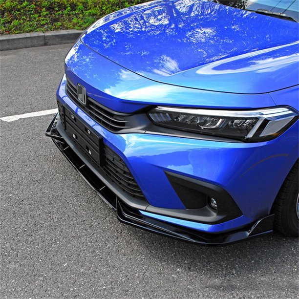 Glossy Black Front Bumper Lip Splitter Spoiler For 2022 Honda Civic