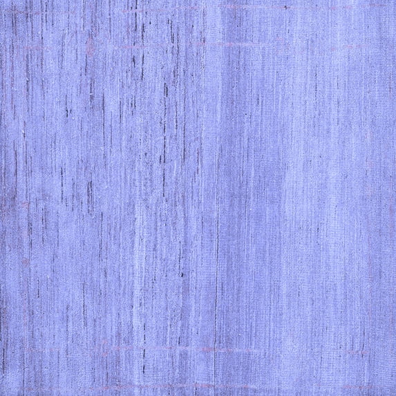 Ahgly Company Machine Washable Indoor Square Abstract Blue Modern Area Rugs, 4' Square