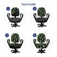 thumbnail image 3 of Cactus Spring Flower Office Chair Slipcover, Composition of Various Succulent Types Blossoming Botany, Protective Stretch Decorative Fabric Cover, Standard Size, Charcoal Grey, by Ambesonne, 3 of 4
