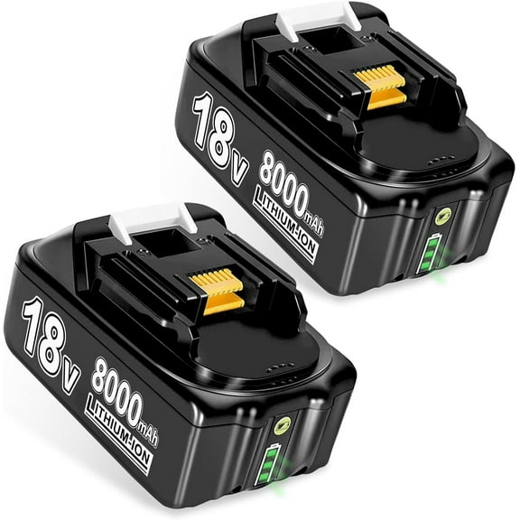 2 Pack 8.0Ah Replacement for Makita 18V Battery Compatible with Makita Battery Fits for Makita Battery 18V Cordless Power Tools and Chargers BL1860B BL1830B BL1840B BL1850B BL1815 BL1820 BL1825