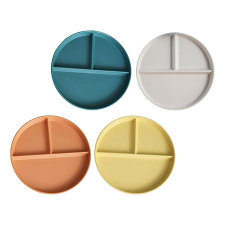

4 Pcs Grid Plate Food Tray Divided Food Dish Divided Food Plates Snack Storage Plates Toddler Plates Toddler Child