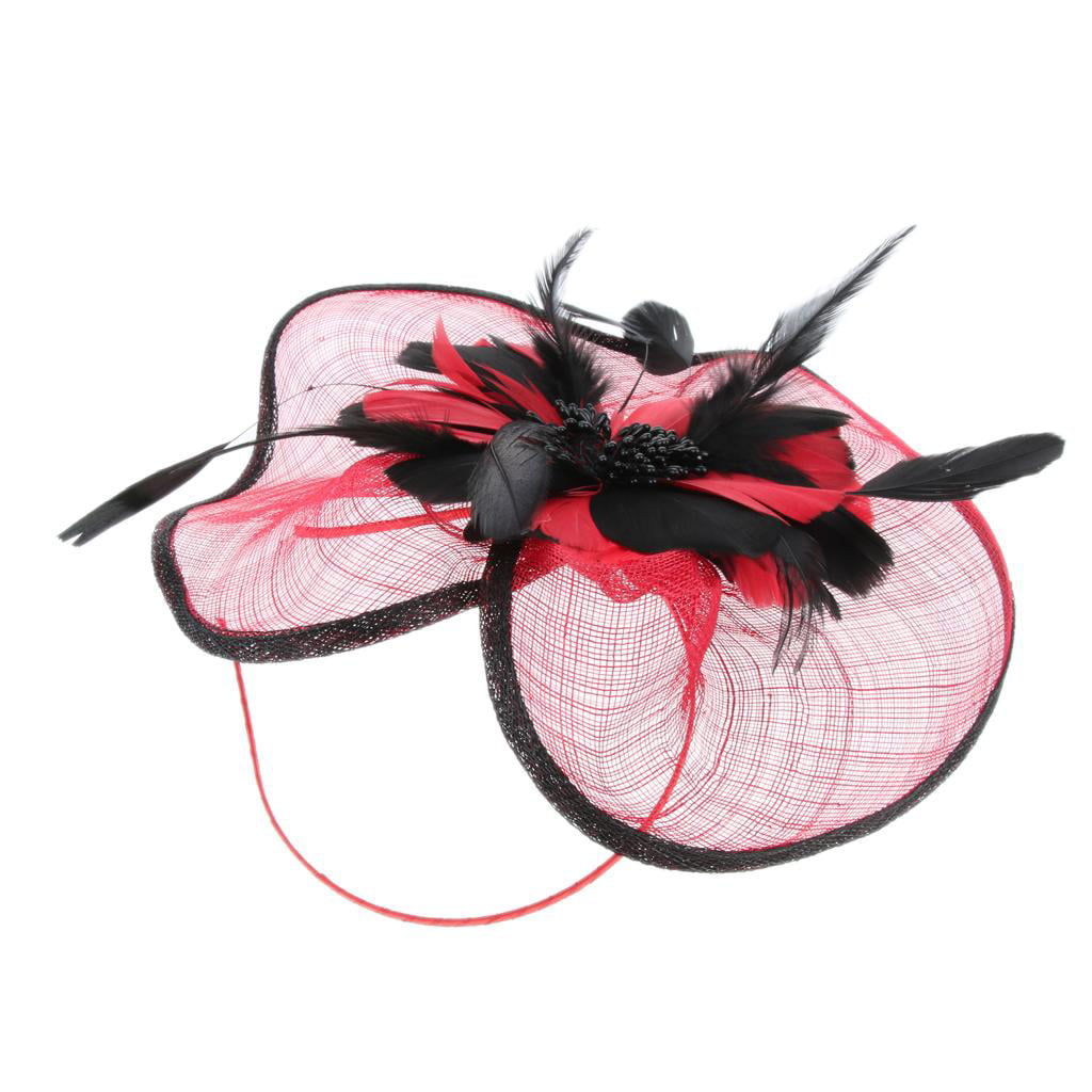 Fashion Flower Headbands Hats Feather Fascinator Wedding Ascot Hair Clips Party 