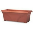 thumbnail image 2 of Southern Patio DP2710TC Deck Planter, 10 in H, 26-3/4 in W, 26-3/4 in D, Rectangular, Plastic, Terracotta, 2 of 2