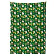 thumbnail image 2 of Leprechaun Tablecloth, Irish Themed Funny Cartoon Pattern of Penguin with Hat, Rectangle Satin Table Cover Accent for Dining Room and Kitchen, 60" X 90", Hunter Green Multicolor, by Ambesonne, 2 of 2